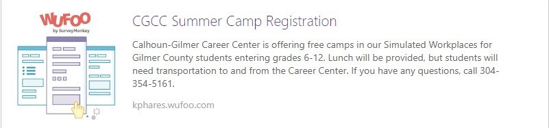 CGCC Summer Camp Registation